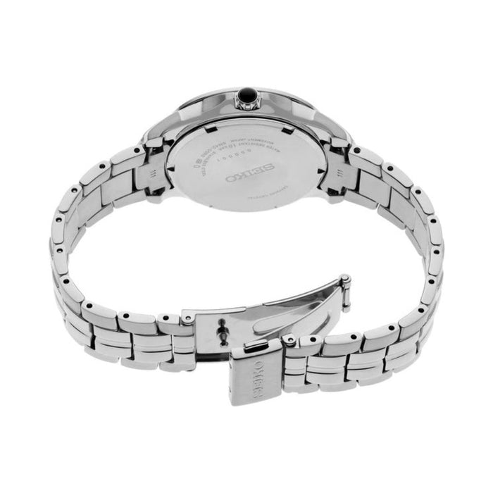 Seiko Coutura Collection Women's Blue Dial Silver Stainless Steel Band Quartz Watch - SUR591