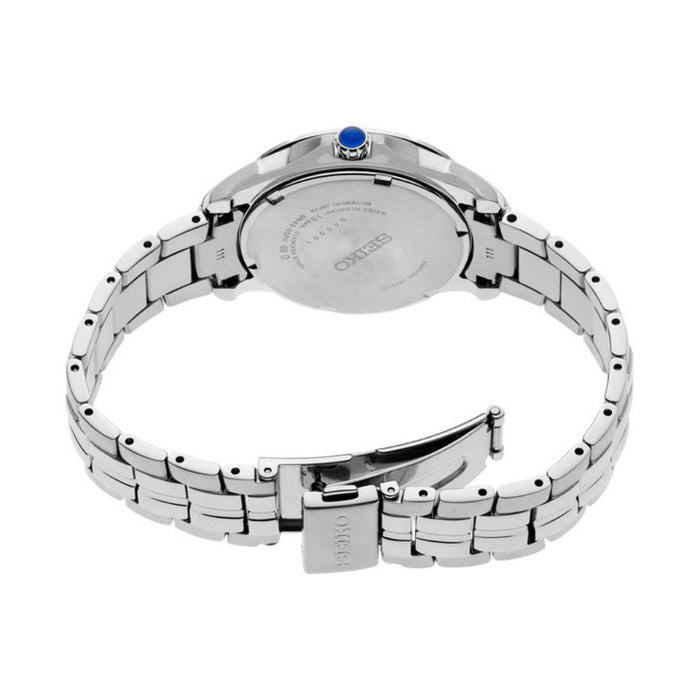 Seiko Coutura Collection Men's Light Blue Dial Silver Stainless Steel Band Quartz Watch - SUR583