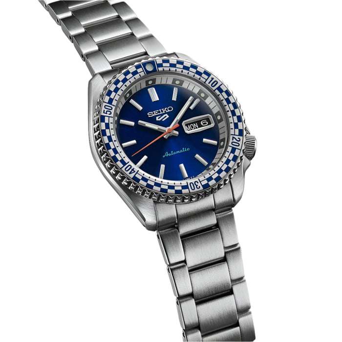 Seiko 5 Sports Special Edition Men's Blue Dial Silver Stainless Steel Strap Automatic Watch - SRPK65