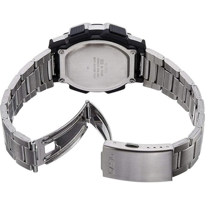 Casio Men's Gray dial Silver band Digital Quart Watch - 5E-APFF-5LZ7