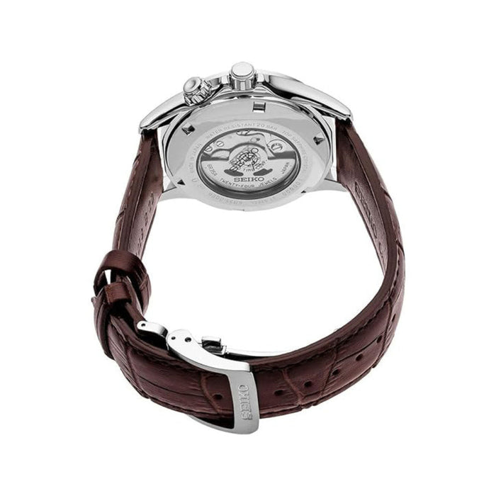 Seiko Prospex Men's Green Dial Brown Leather Band Analog Automatic Watch - SPB121