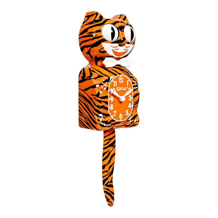 Kit Cat Klock Bengal Tiger Kid Orange With Black Stripes Battery Operated Wall Clock - EP-1