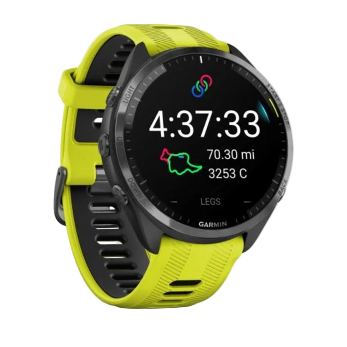 Garmin Unisex Colorful Amoled Display Training Metrics Recovery Insights Amp Yellow Black Forerunner 965 Running Smartwatch - 010-02809-02