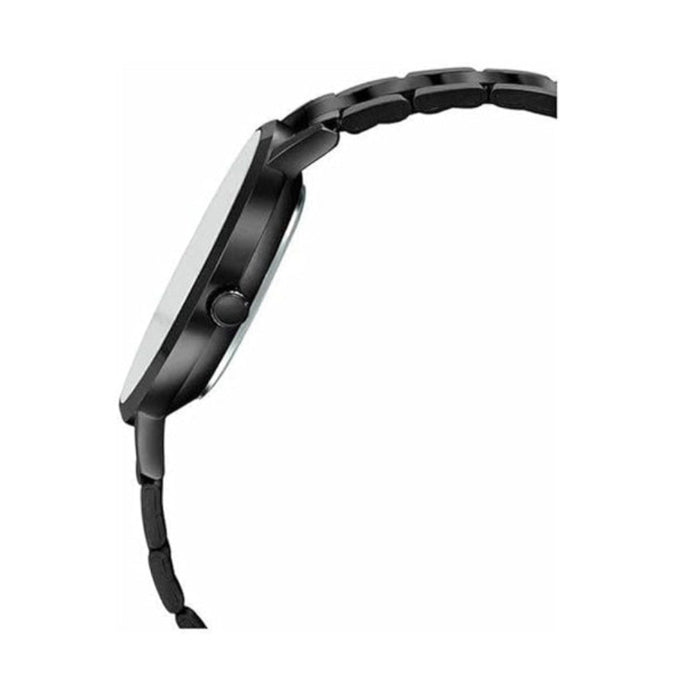 Casio Men's Blue Dial Black IP Stainless Steel Band Analog Japan Quartz Watch - MTP-VT01B-2BUDF