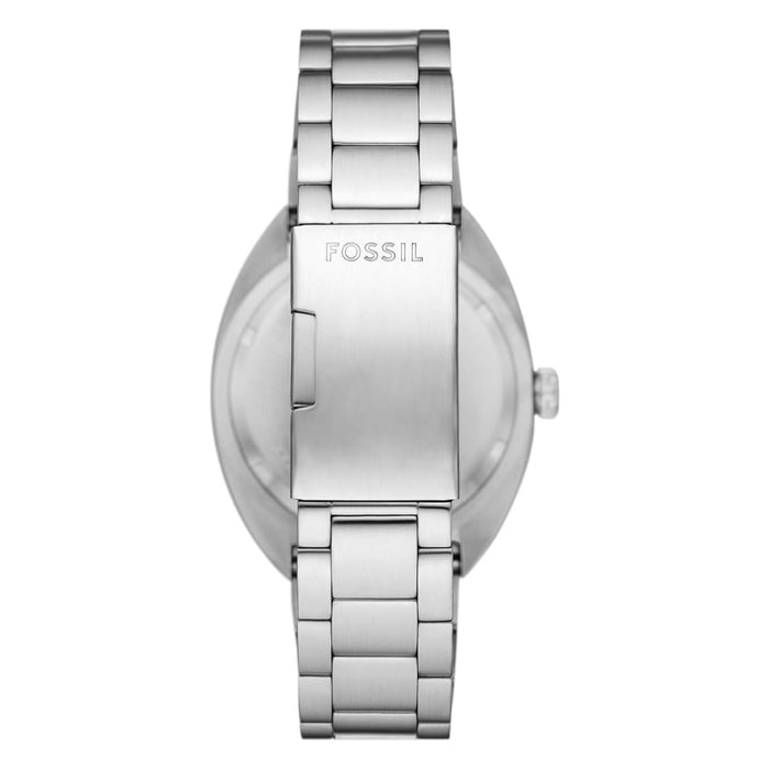 Fossil Breaker Men's Green Dial Silver Stainless Steel Band Analog Quartz Three-Hand Watch - FS6066