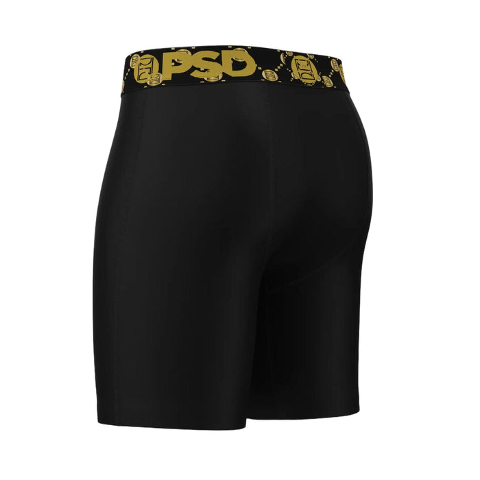 PSD Men's Emblem Black Solid Cotton Boxer Briefs XX-Large Underwear - 125180116-BLK-XXL