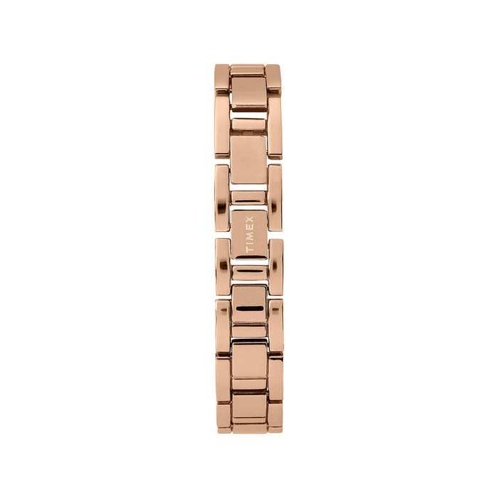Timex Womens Dress Rose Gold-Tone Bracelet Mother of Pearl Analog Dial Swarovski Crystals Watch - TW2T58500