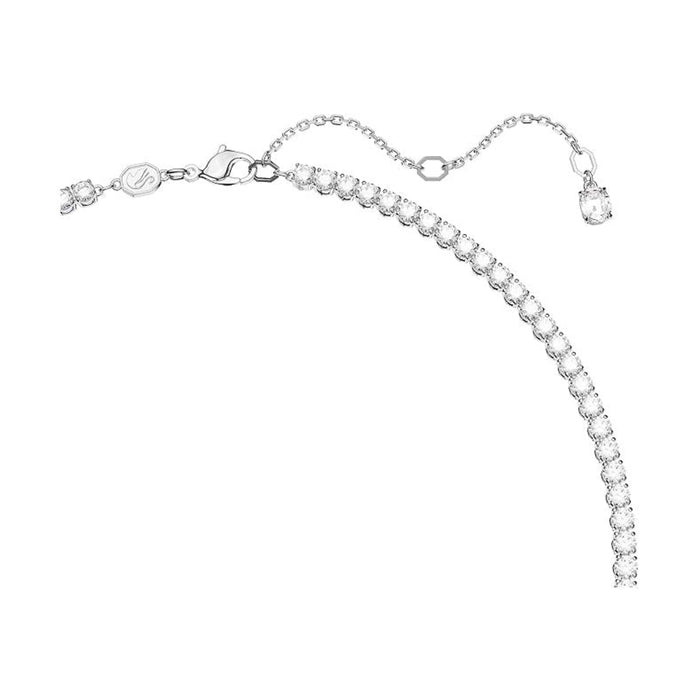 Swarovski Women's Mixed Cuts Pink Rhodium Finished Matrix Tennis Necklace - 5666165