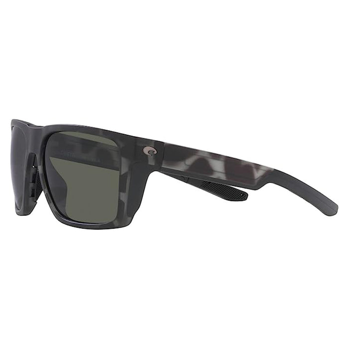Costa Del Mar Men's Tiger Shark Frame Gray Mirror Lens Polarized Lido Square Sunglasses - 06S9104-910413-57