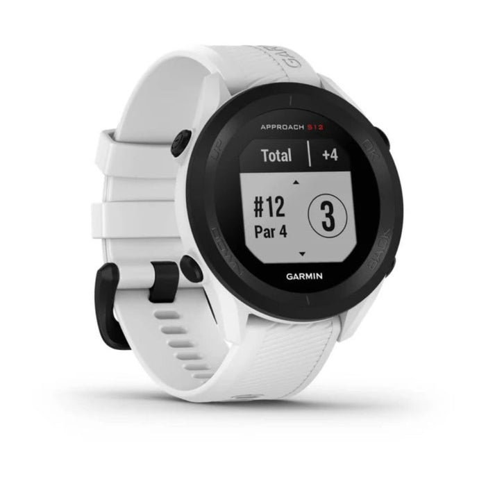 Garmin Approach S12 42k+ Preloaded Courses Easy-to-Use GPS Golf White Watch - 010-02472-02