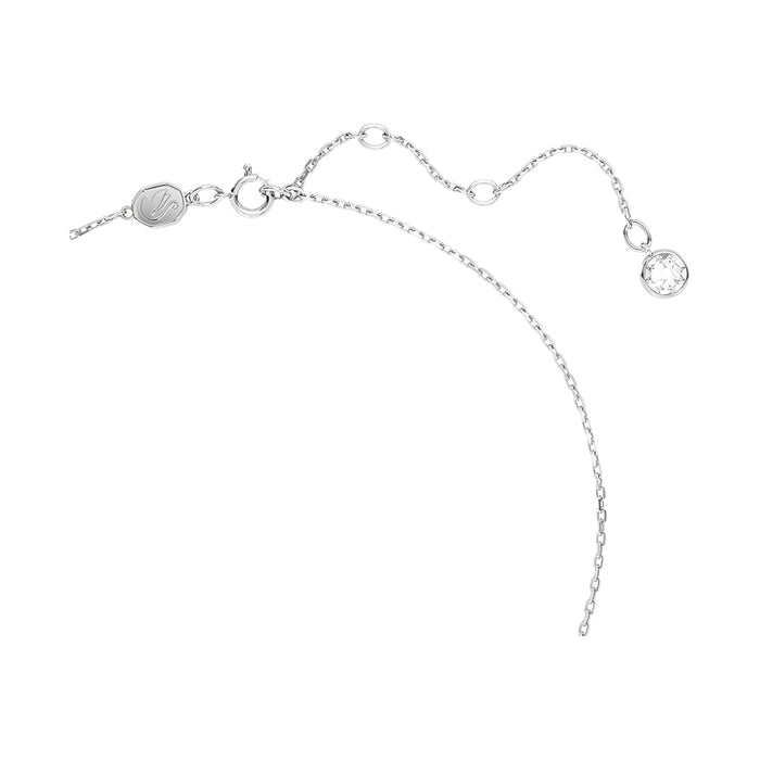 Swarovski Women's Red Square-Cut Stone and Crystals in a Rhodium-Finished Setting July Birthstone Pendant Necklace - 5652043