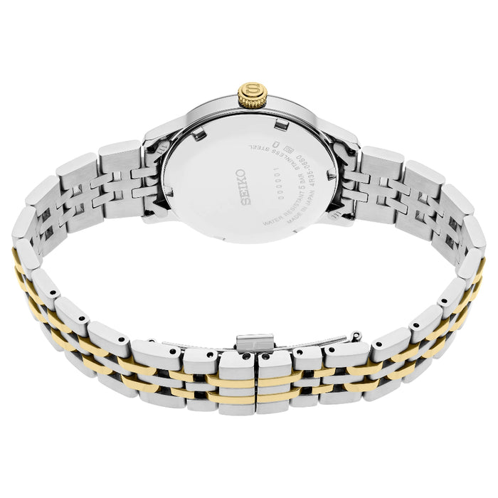 Seiko Men's Champagne Dial G0ld And Silver Stainless Steel Band Analog Automatic Watch - SRPL64