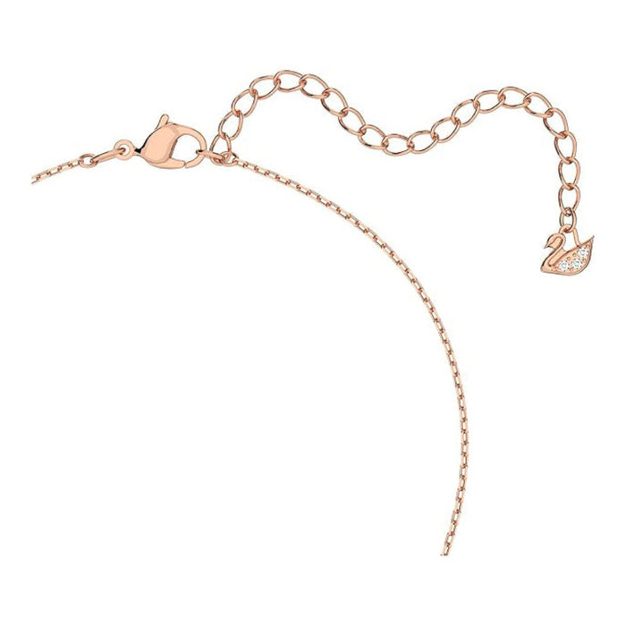 Swarovski Women's Pink And White Crystals In A Rose-Gold Tone Finished Setting Una Necklace And Pierced Stud Earring Jewelry Set - 5516488
