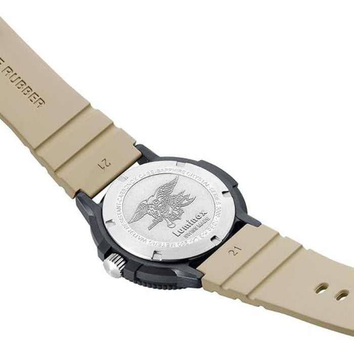 Luminox Men's Beige Dial Beige Rubber Band Analog Quartz Military Watch - XS.3010.EVO.S