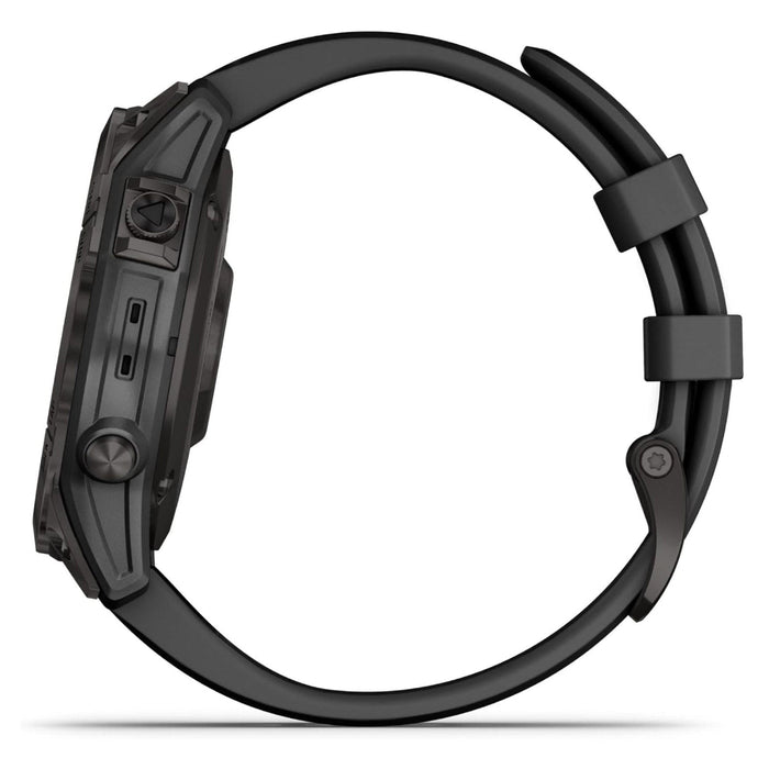Garmin fenix 7 Sapphire Solar Edition Black DLC Titanium with Black Band Solar Charging Capabilities GPS Touchscreen Smart Watch - 010-02540-34