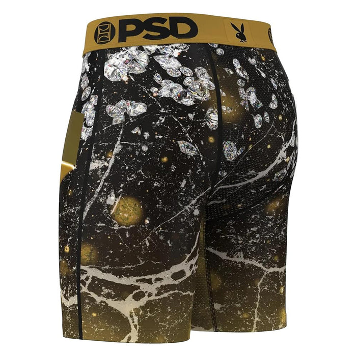 PSD Men's Multicolor Solid Gold Boxer Briefs Small Underwear - 224180101-MUL-S