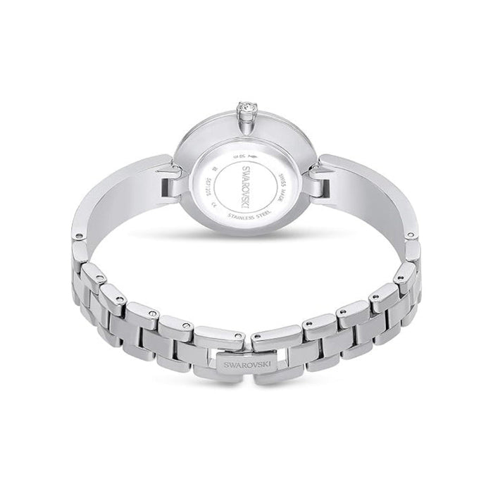 Swarovski Women's White Dial Silver Stainless Steel Finish and Metal Bracelet Strap Analog Swiss Quartz Wristwatch - 5671205
