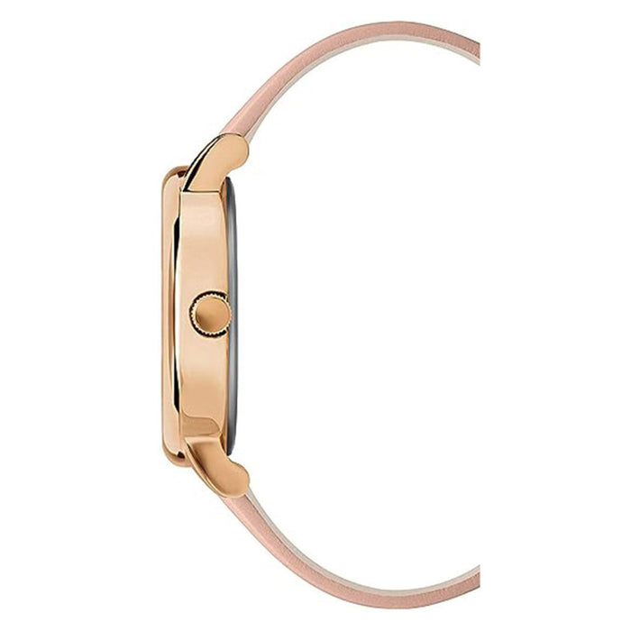 Timex Women's Silver Dial Pink Leather Band Metropolitan Quartz Watch - TW2R85200