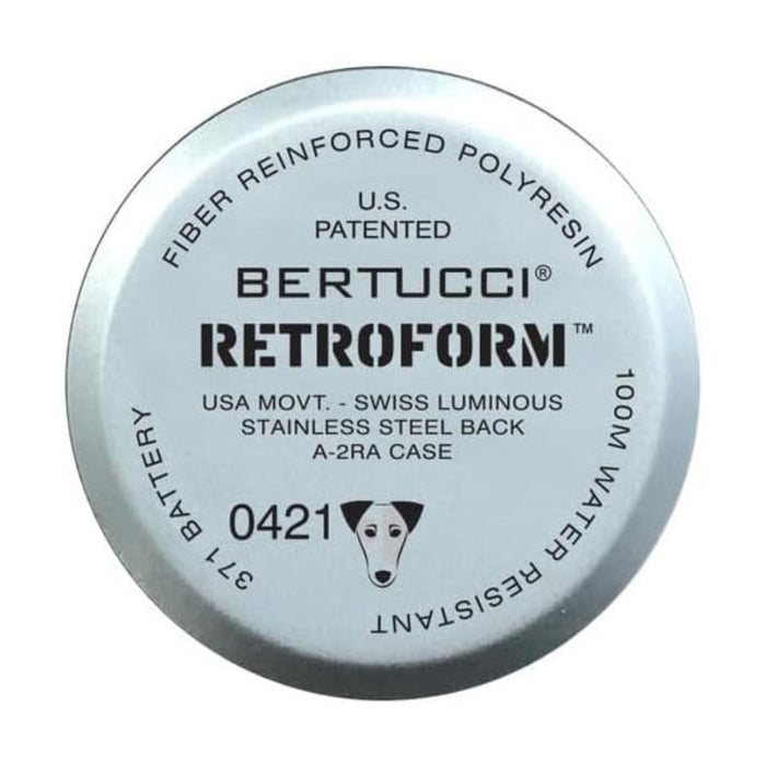 Bertucci Unisex Black Dial Foliage Tridura Vtech Band Analog USA Quartz Watch - 11606