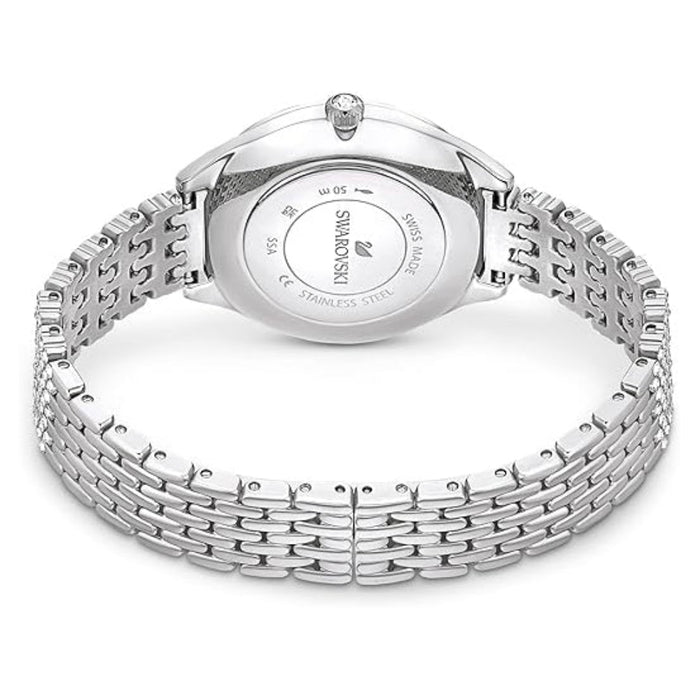 Swarovski Women's Silver Dial Silver Metal Band Analog Swiss Quartz Watch - 5644062