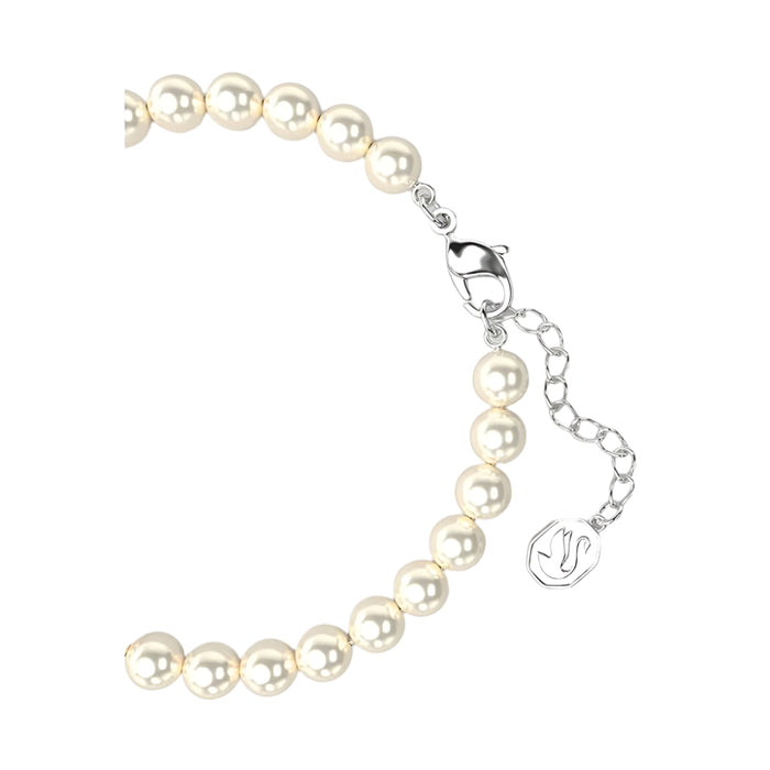 Swarovski Women's Crystal Pearls and Pavé-Set Sphere in a Rhodium Finished Setting Remix Strand Bracelet - 5669529