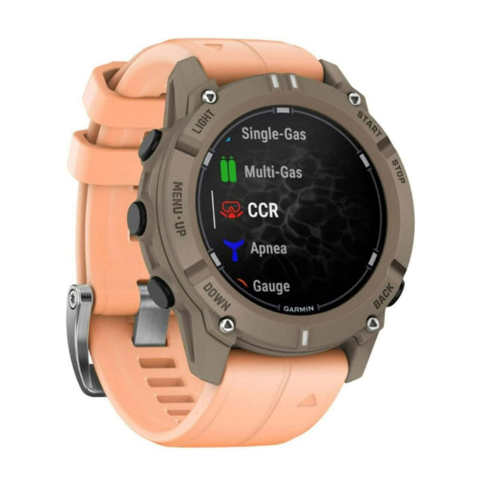 Garmin® Descent™ G2 Unisex Paloma With Shell Pink Silicone Band Bright AMOLED Display Multiple Dive Modes Health And Wellness Features Watch-Style Dive Computer  - 010-02986-01