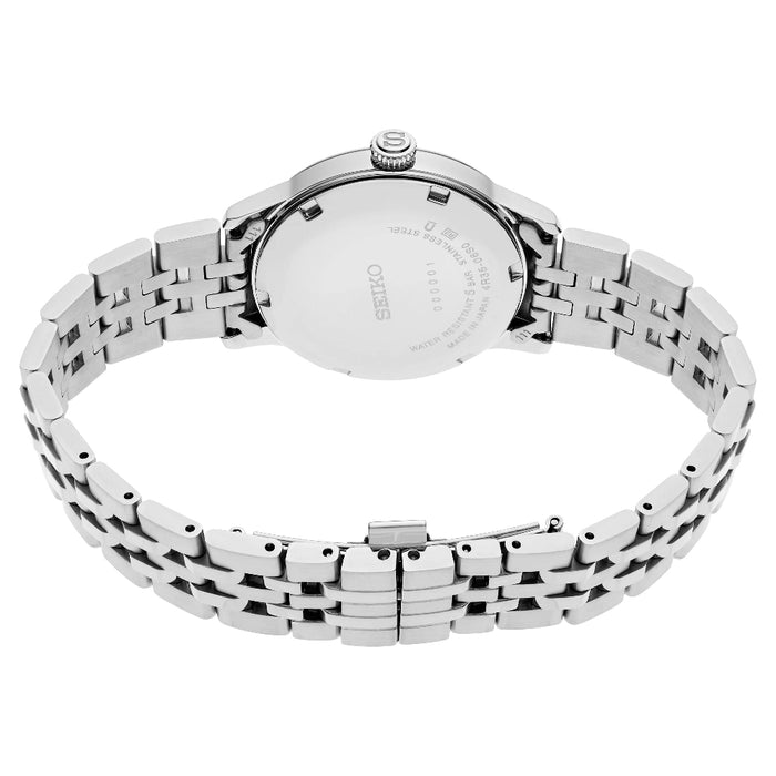 Seiko Men's Green Dial Silver Stainless Steel Band Analog Automatic Watch - SRPL63