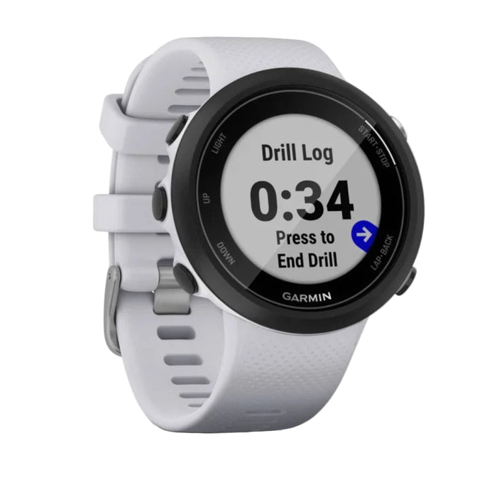 Garmin Swim 2 GPS White Silicone Band Digital Dial Swimming Smart Watch - 010-02247-01