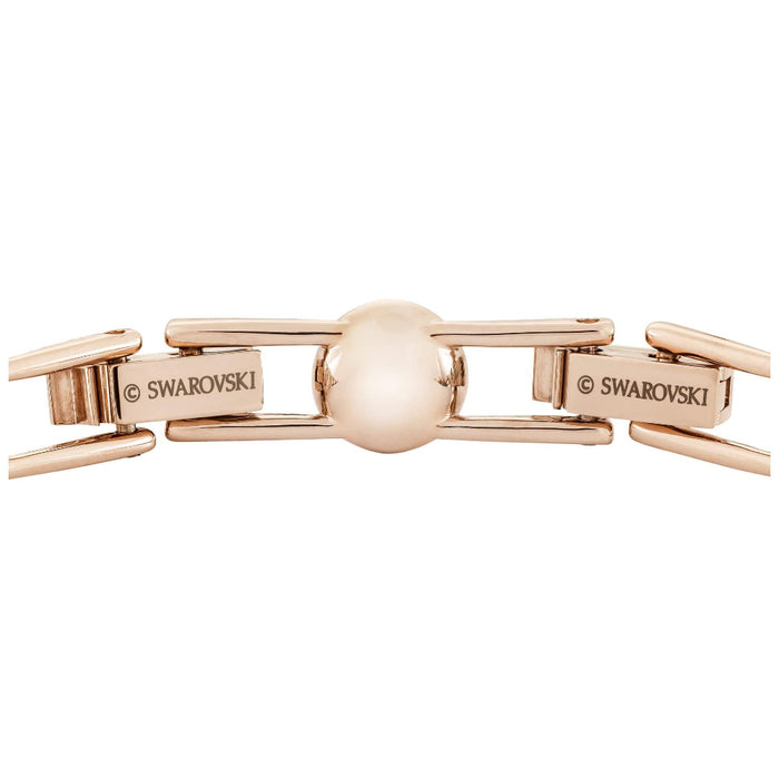 Swarovski Women's Clear circle-cut Crystals with Matching Crystal Pavé on a Rose-Gold Tone Finish Setting Una Angelic Tennis Bracelet - 5240513