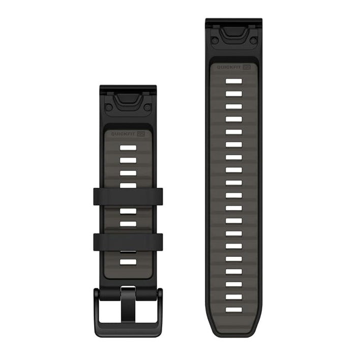 Garmin Unisex Black/Pebble Gray Silicone 22MM QuickFit Watch Band - 010-13392-00