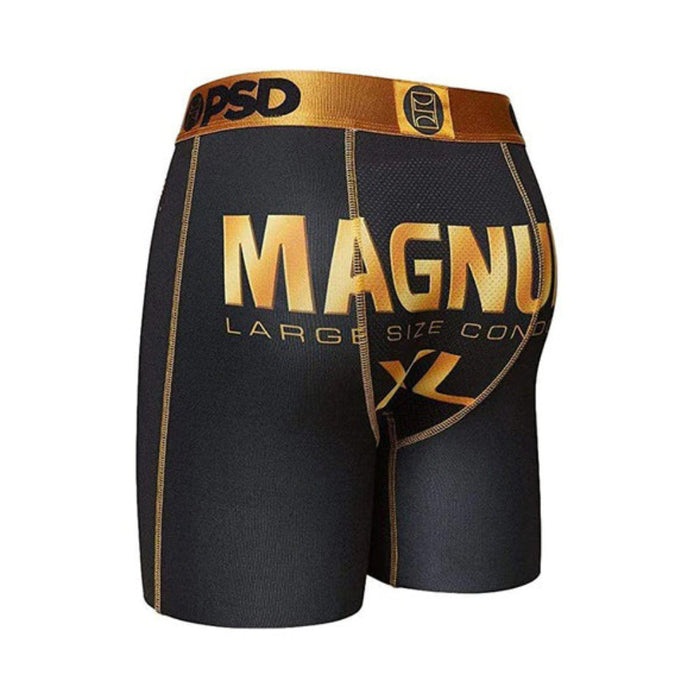 PSD Men's Black Trojan Magnum Boxer Briefs Underwear - 42011033-BLK