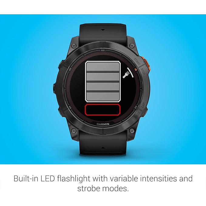 Garmin fēnix 7X Pro Solar Built-in Flashlight Solar Charging Capability Black Multisport GPS Smartwatch - 010-02778-00