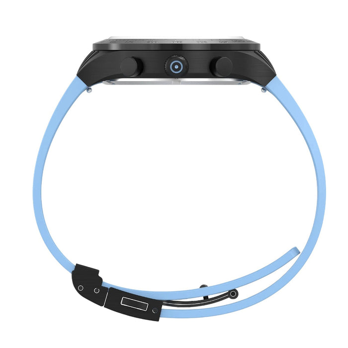 Glock Unisex Black Dial Blue silicone rubber Band Chronograph Swiss Quartz Watch - GW-34-2-24