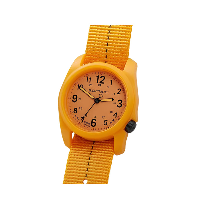 Bertucci DX3 Plus Unisex Tangerine Dial Tangerine DashLine Nylon Band Analog Japanese Quartz Watch - 11135