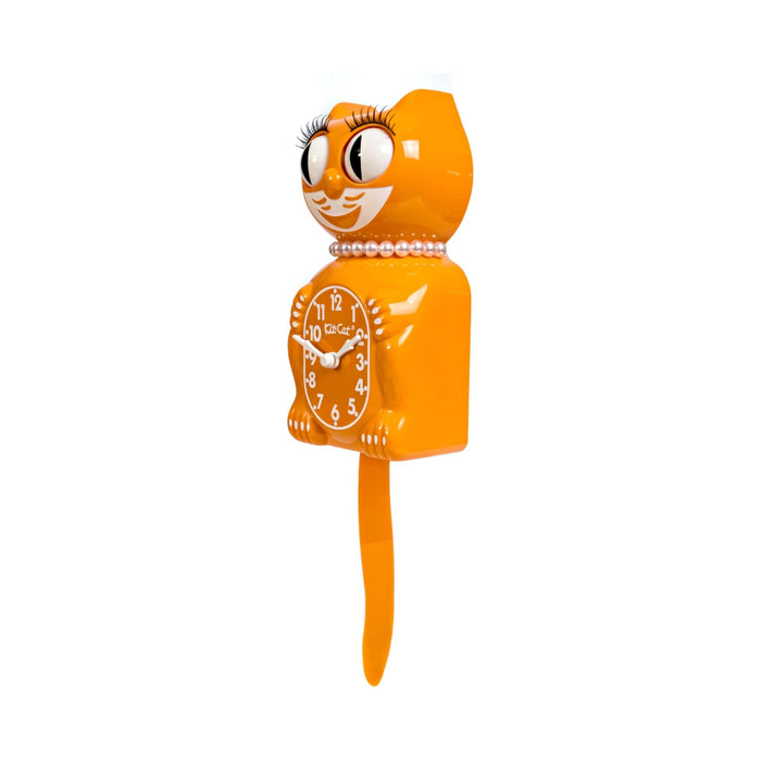 Kit Cat Klock Kid Limited Edition Festival Orange Cat Wall Clock - LBC-55