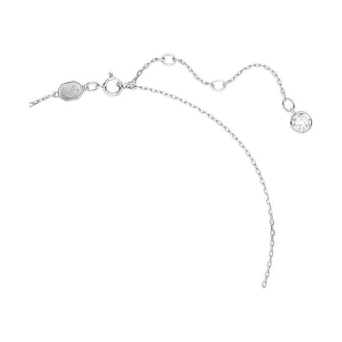 Swarovski Women's Pink Square-Cut Stone and Crystals in a Rhodium-Finished Setting October Birthstone Pendant Necklace - 5651791