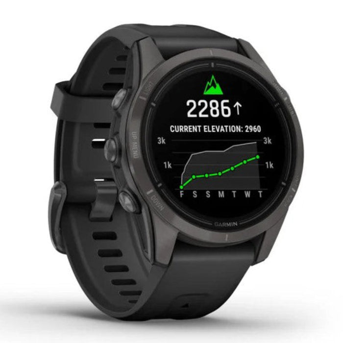 Garmin epix Pro (Gen 2) Sapphire Edition 42mm Black Advanced Training Technology Built-in Flashlight High Performance Smartwatch - 010-02802-14