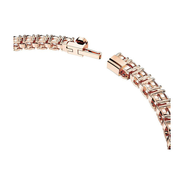 Swarovski Women's Round Clear Stones on Rose Gold-Tone Finished Band Medium Size Matrix Tennis Bracelet - 5657659