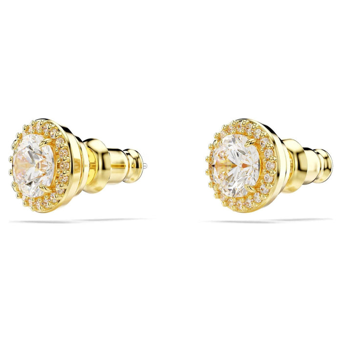 SWAROVSKI Women's Gold-Tone Finished Round Cut Una Stud Earrings - 5686637