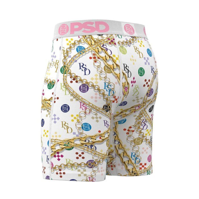 PSD Men's Multicolor Luxe Wht Boxer Briefs Large Underwear - 224180023-MUL-L