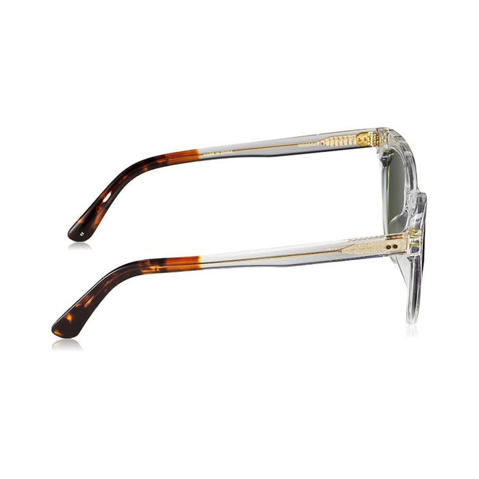 TOMS Women's Vintage Crystal Frame Bottle Green Lens Round Sunglasses - 10020005