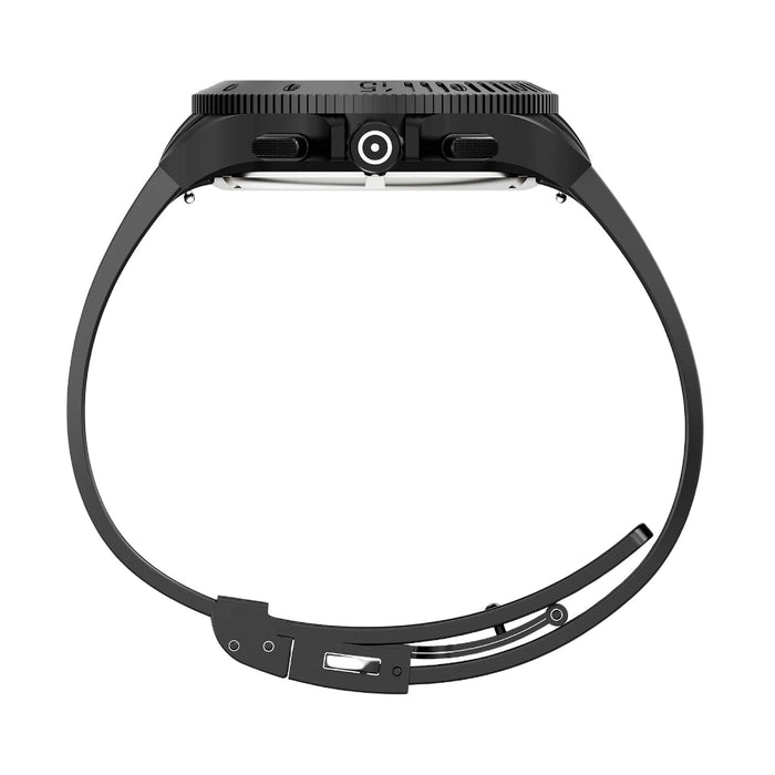 Glock Unisex Black Dial Silicone Rubber Band Chronograph Swiss Quartz Watch - GW-42-2-24