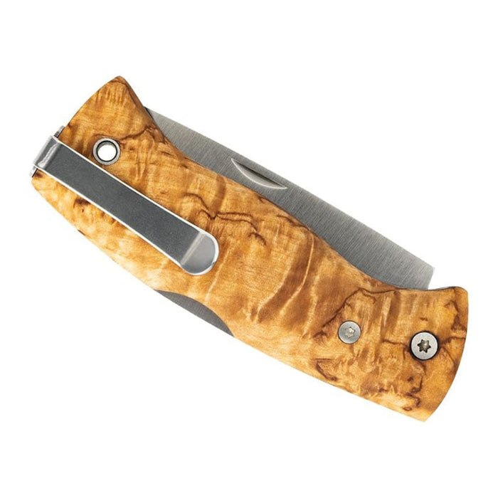 Helle Curly Birch Stainless Steel Foldable Knife - 200657