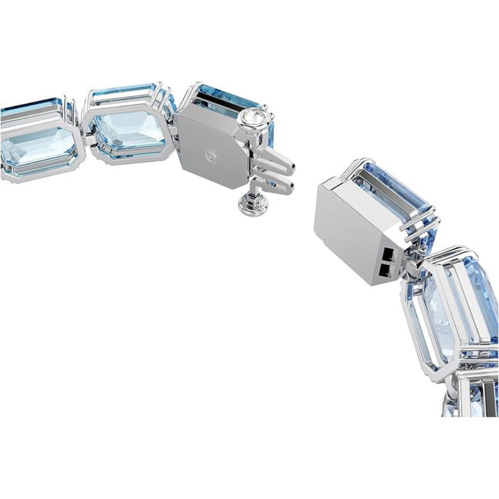 Swarovski Women's Blue Rhodium Finished Octagon Cut Color Gradient Millenia Tennis Bracelet - 5694135