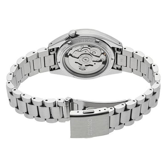 Seiko Men's Gold Dial Silver Stainless Steel Band Analog Automatic Watch - SRPL59