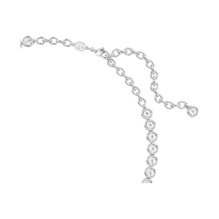 Swarovski Women's All-Around Strand with Clear Round-Cut Crystals in a Rhodium-Finished Setting Imber Pendant Necklace - 5682595