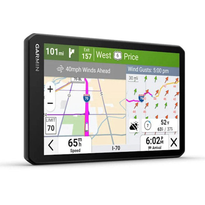 Garmin dezl OTR720 Unisex Black Custom Truck Routing Satellite Imagery Wind Speed Community-Shared Loading Docks & Parking Availability Large 7-Inch GPS Navigator - 010-02924-00