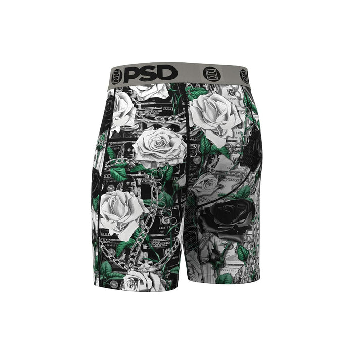 PSD Men's Multicolor Adorned Roses Boxer Briefs Extra Large Underwear - 424180066-MUL-XL