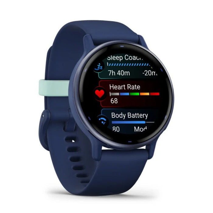 Garmin vivoactive 5 Navy Health and Fitness with AMOLED Display Up to 11 Days of Battery Life GPS Smartwatch - 010-02862-12