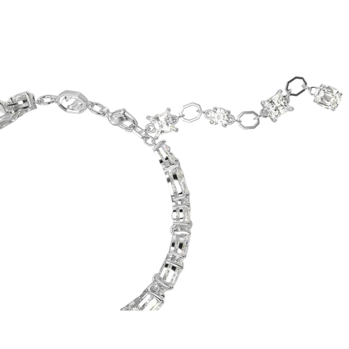 Swarovski Part of the Mesmera Collection Women's Clear Mixed-Cut Stones in a Double Row with a Rhodium Finished Setting Mesmera Bracelet - 5669927